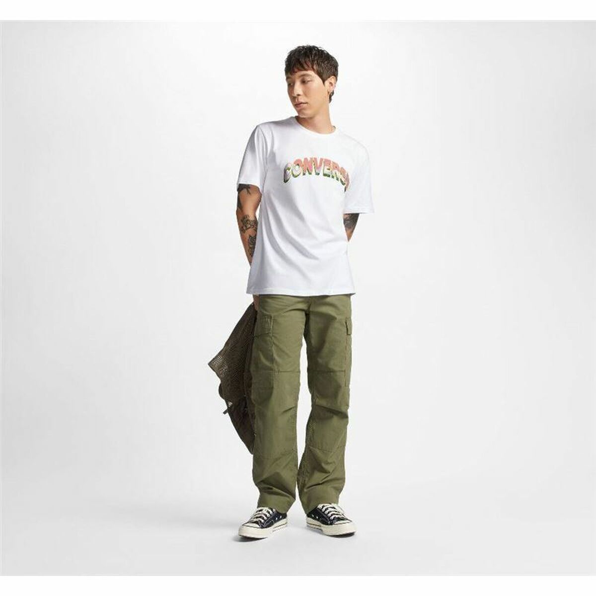 短袖球衣男子Converse Mirror White-3