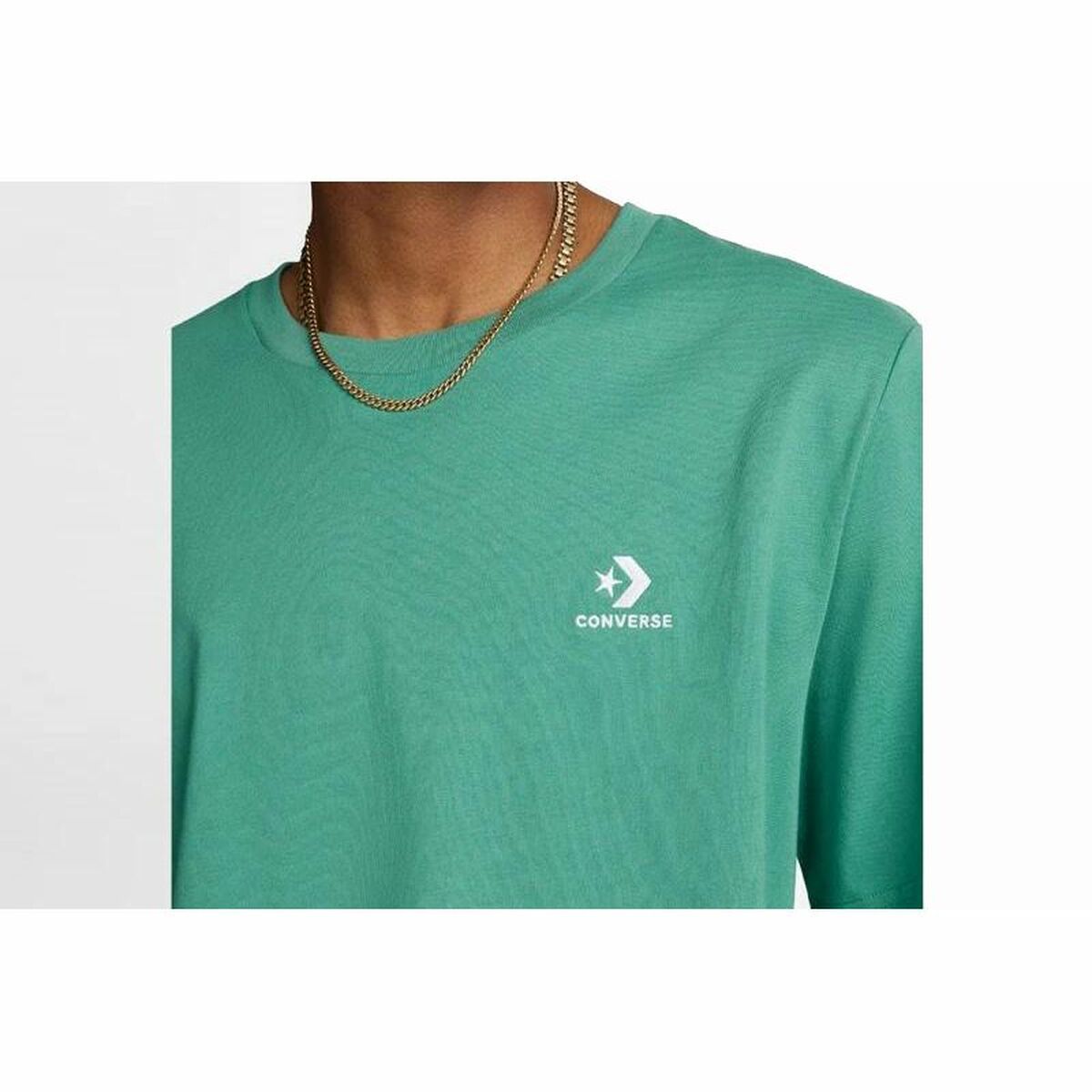 Converse Classic Fit Left Chest Star Chevron Green Unsexe短袖衬衫-3