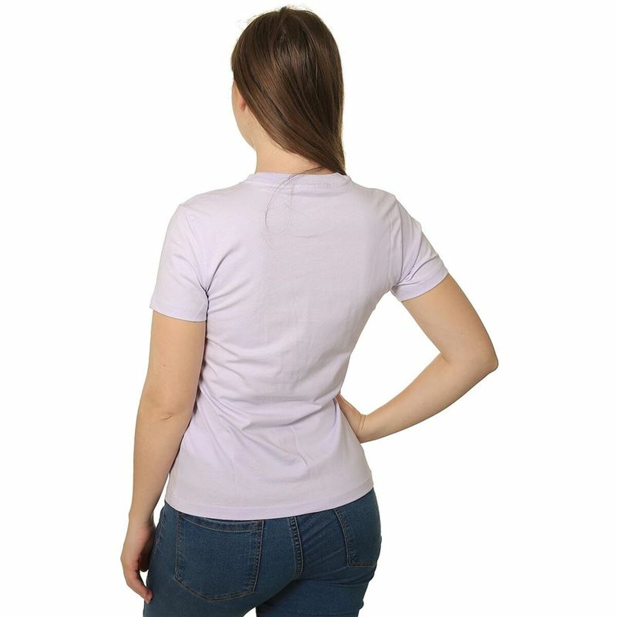 Women's Converse Seasonal Star Chevron Lavender Short Sleeve T-Shirt-2
