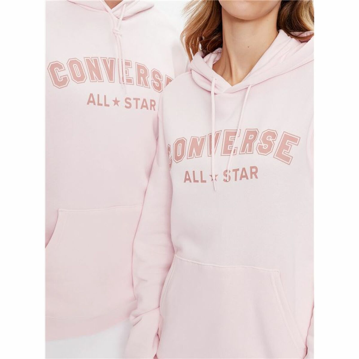 Толстовка с капюшоном унисекс Converse Classic Fit All Star Single Screen Светло Pозовый-3