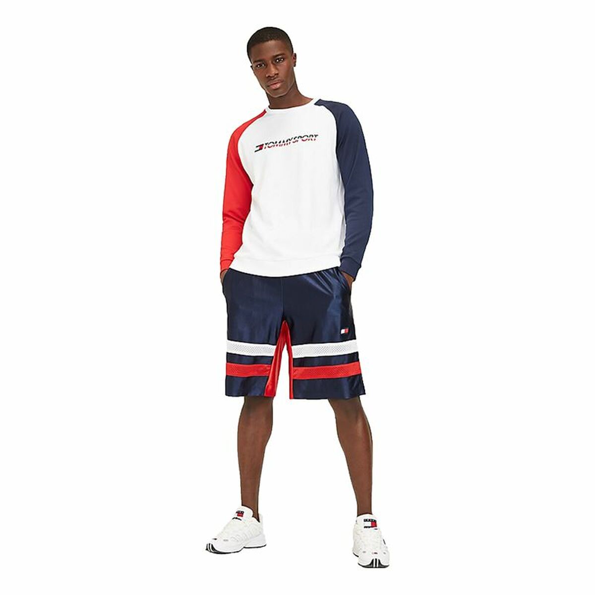 Felpa senza cappuccio uomo Tommy Hilfiger Knit Crew Bianco-2