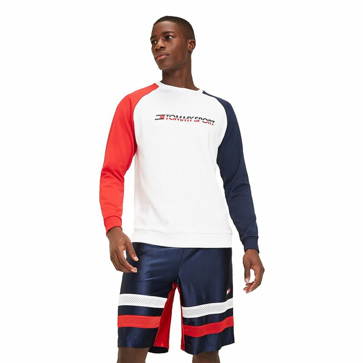 Felpa senza cappuccio uomo Tommy Hilfiger Knit Crew Bianco-5