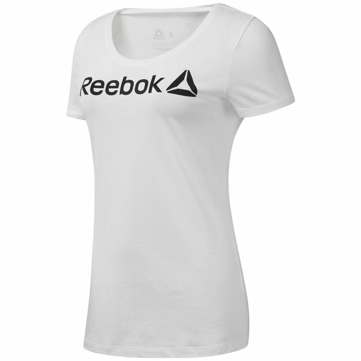 Kadın Reebok Kepçe Boyun Beyaz Kısa Kollu Tişört