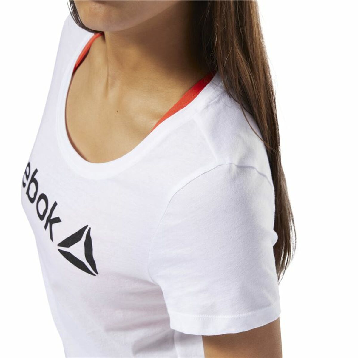 Футболка с коротким рукавом женская Reebok Scoop Neck Белый-3