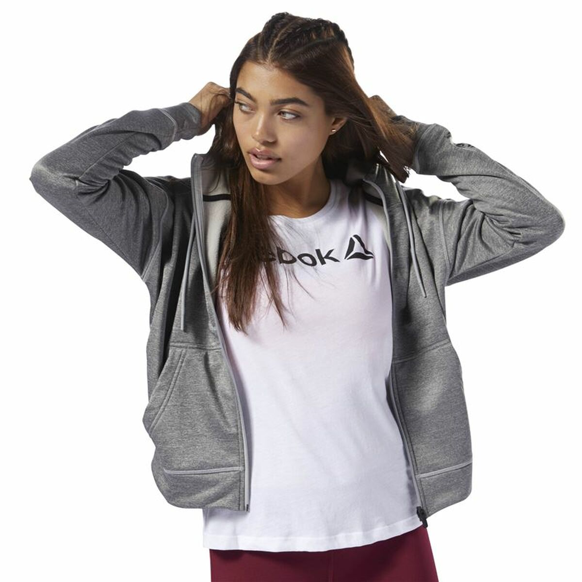 Футболка с коротким рукавом женская Reebok Scoop Neck Белый-6