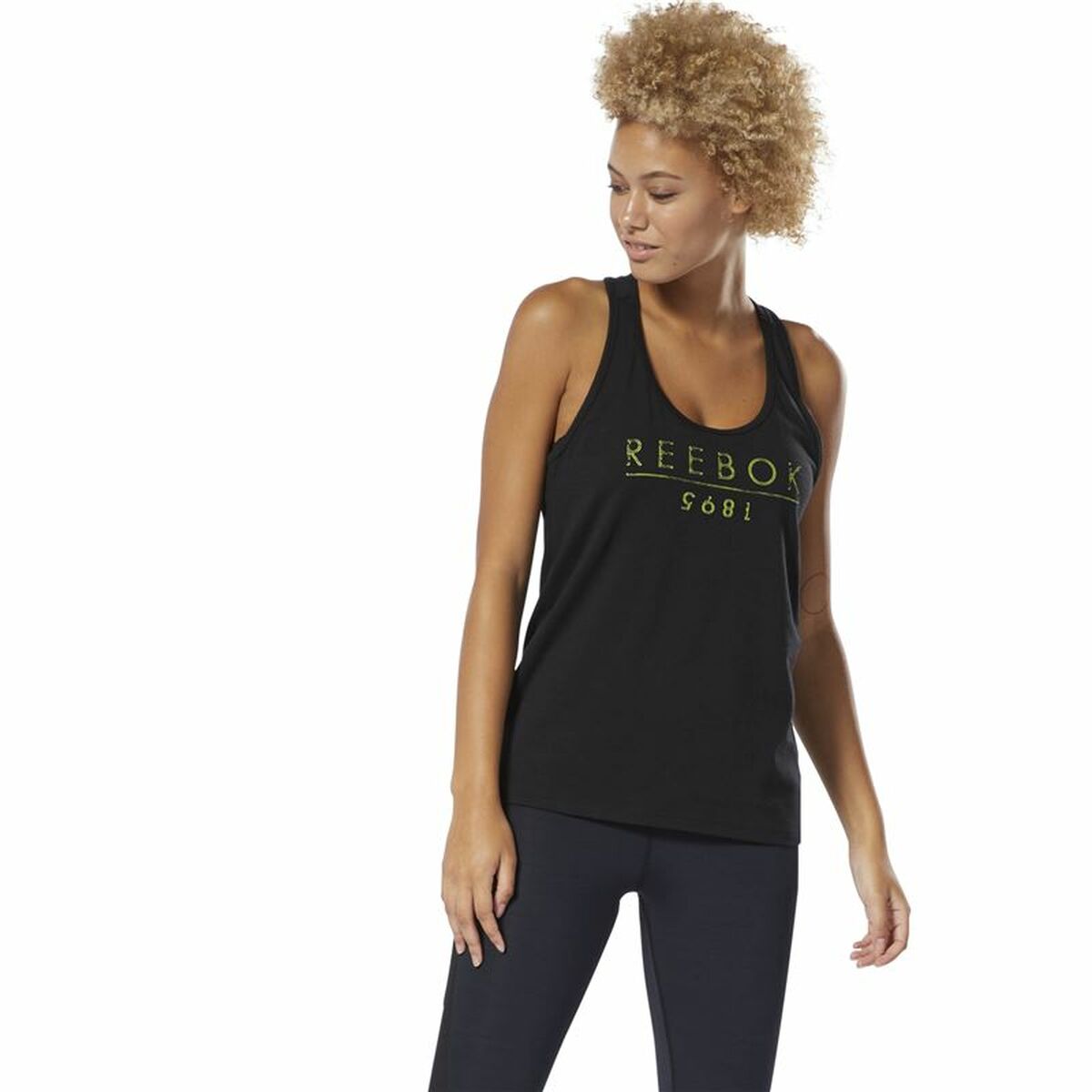 Женская футболка без рукавов Reebok 1895 Race Чёрный-3