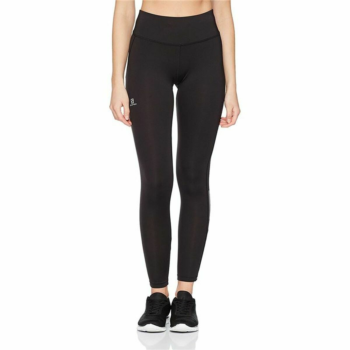 Женские спортивные колготки Salomon Agile Long Tight Чёрный-2