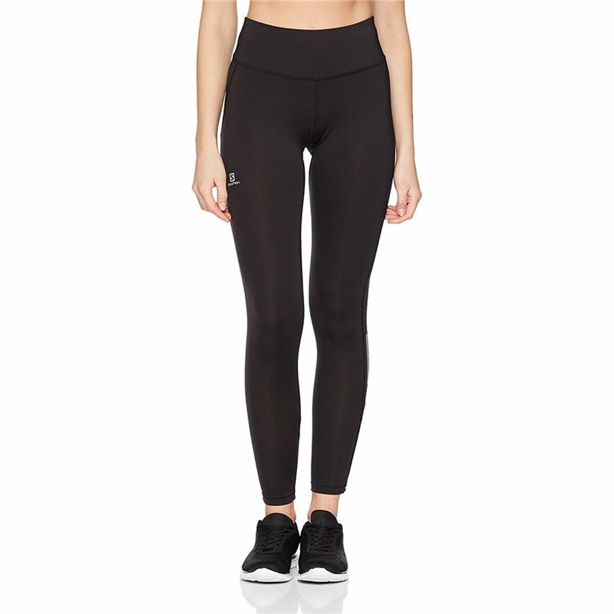 Женские спортивные колготки Salomon Agile Long Tight Чёрный-6