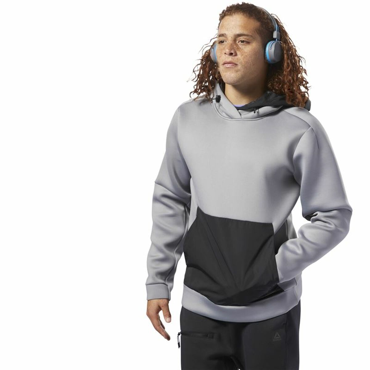 Толстовка с капюшоном мужская Reebok Supply Tech Серый-3