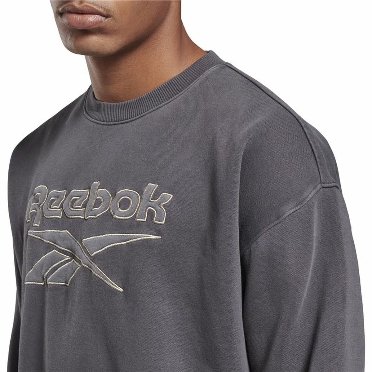 Толстовка без капюшона мужская Reebok Classics Premium Темно-серый-3