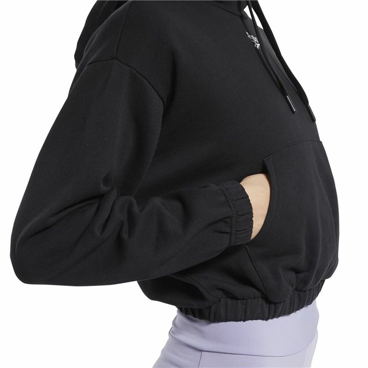 Толстовка с капюшоном женская Reebok Sportswear Cropped Чёрный-6