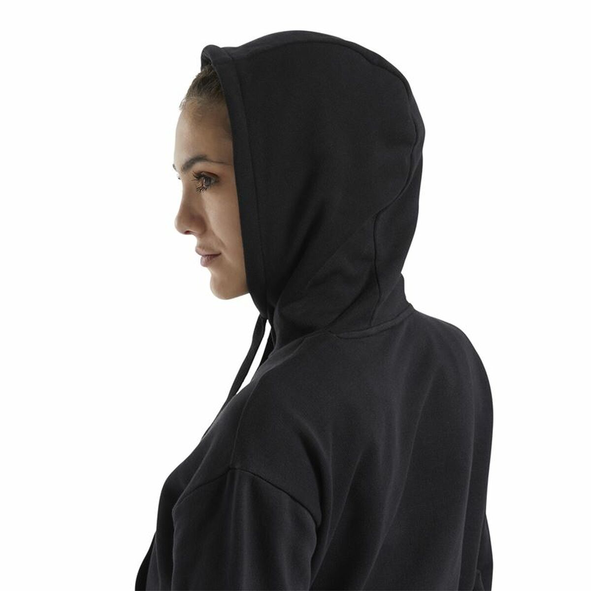Толстовка с капюшоном женская Reebok Sportswear Cropped Чёрный-7