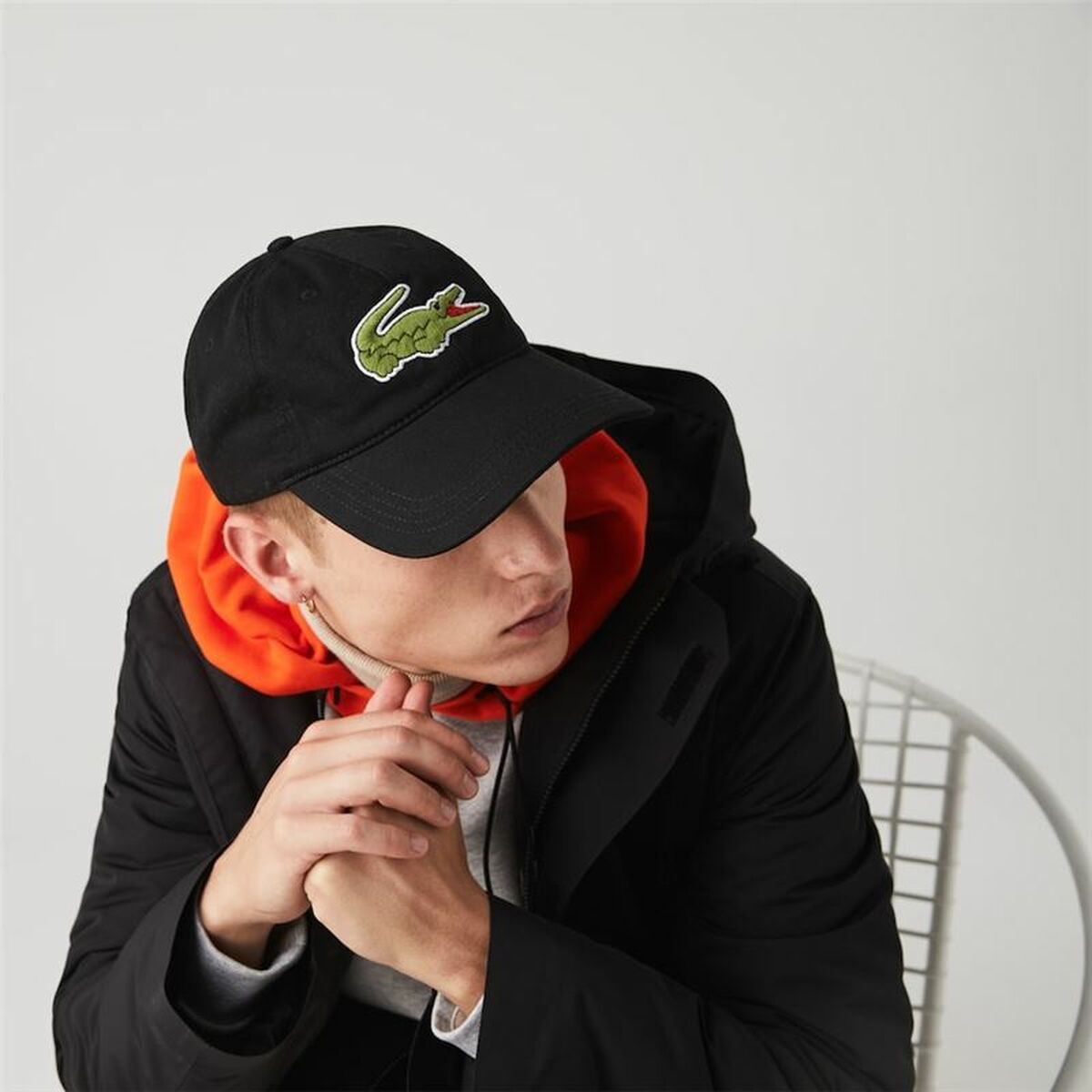Спортивная кепка Lacoste Logo Oversize Чёрный Один размер-4