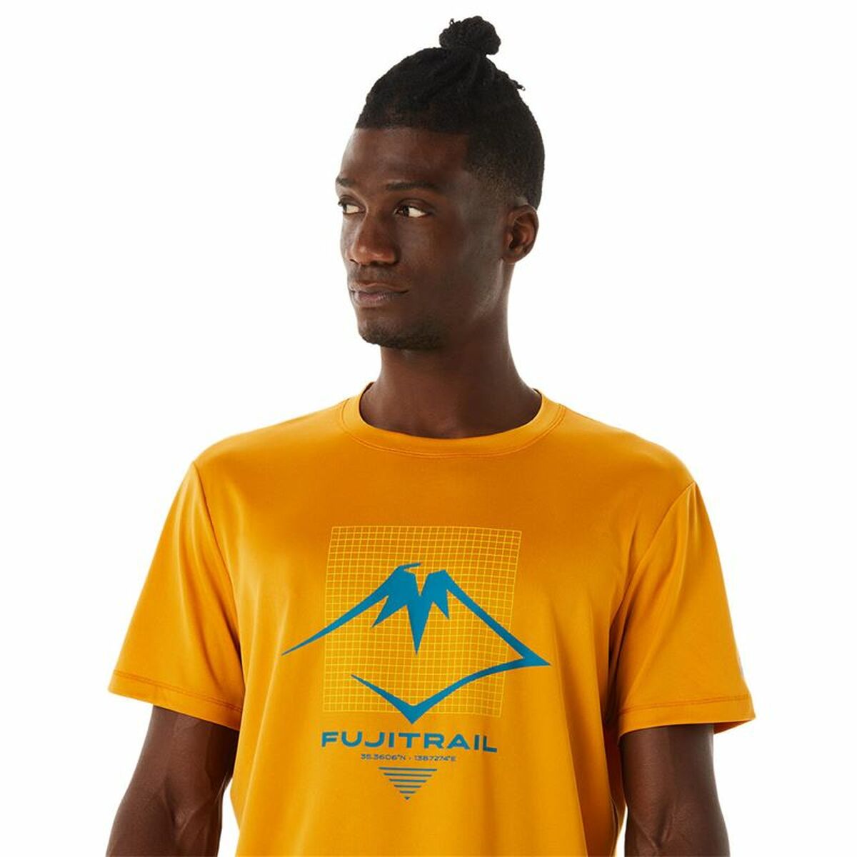 Футболка с коротким рукавом мужская Asics Fujitrail Logo Оранжевый-4