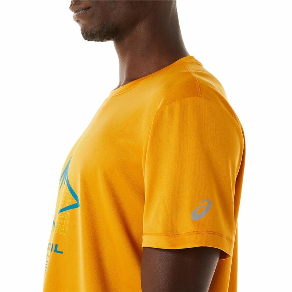 Футболка с коротким рукавом мужская Asics Fujitrail Logo Оранжевый-5