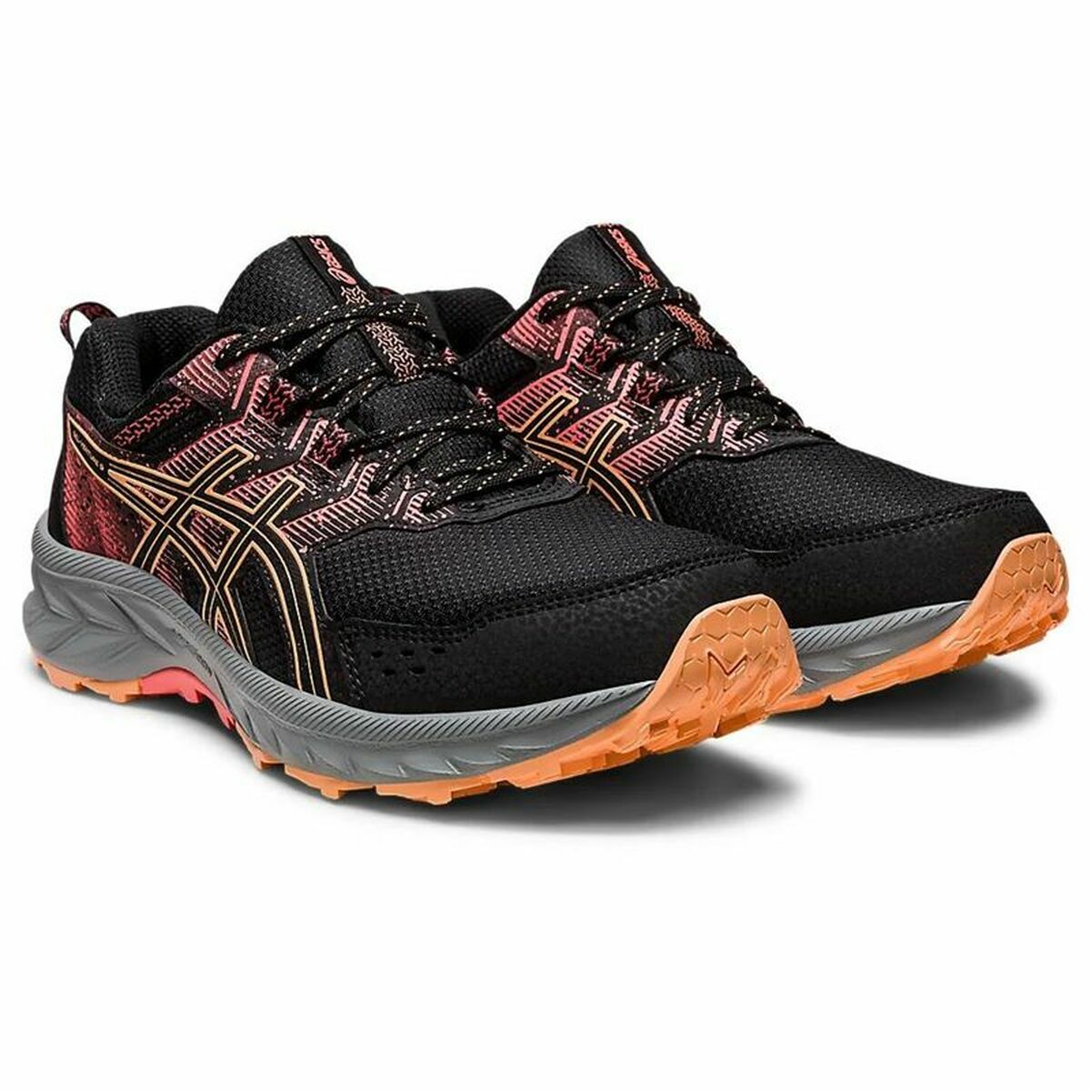 Женские спортивные кроссовки Asics Gel-Venture 9 Чёрный Оранжевый-5