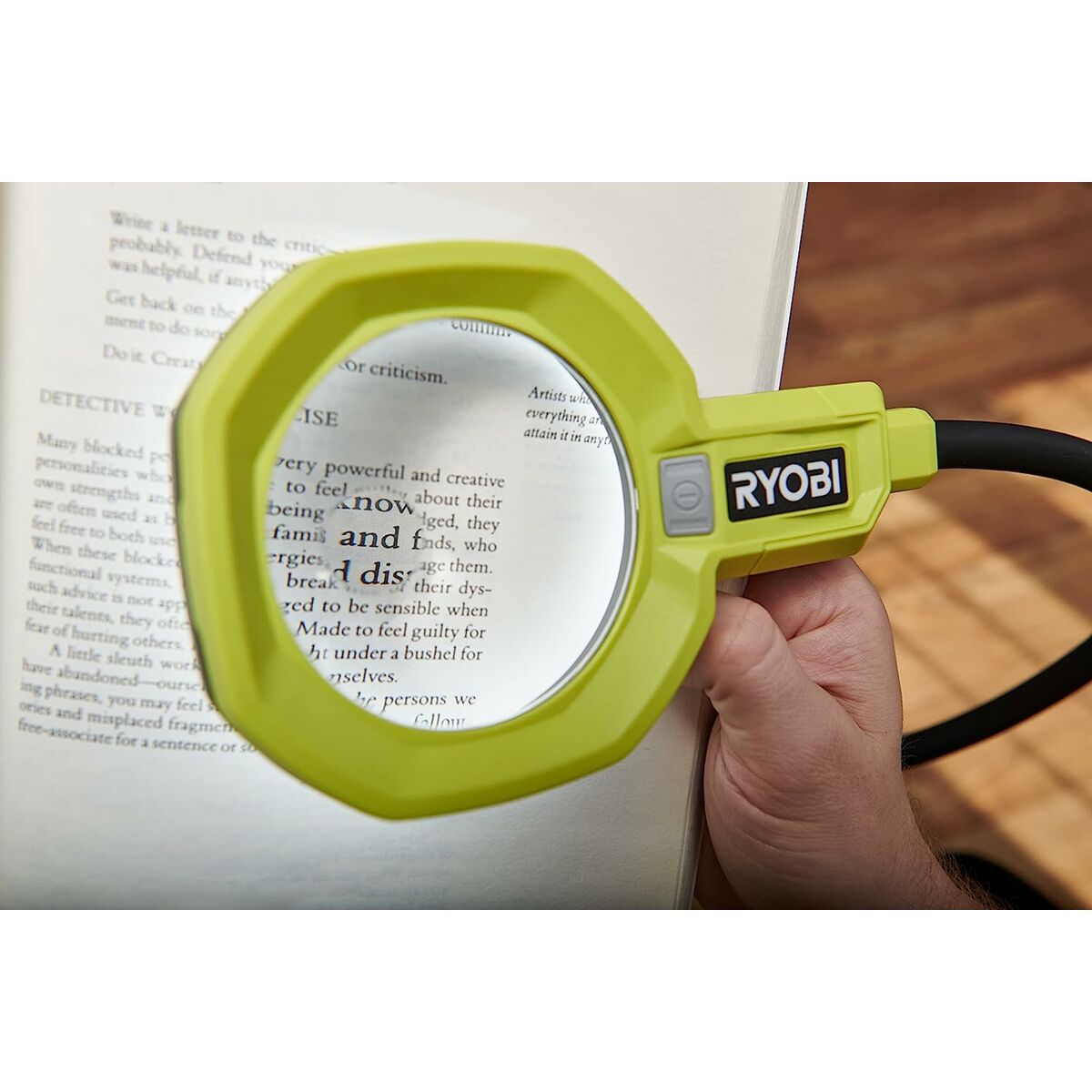 Лупа с светодиодами Ryobi Гибкая рука 2,25x 5x 400 lm-5
