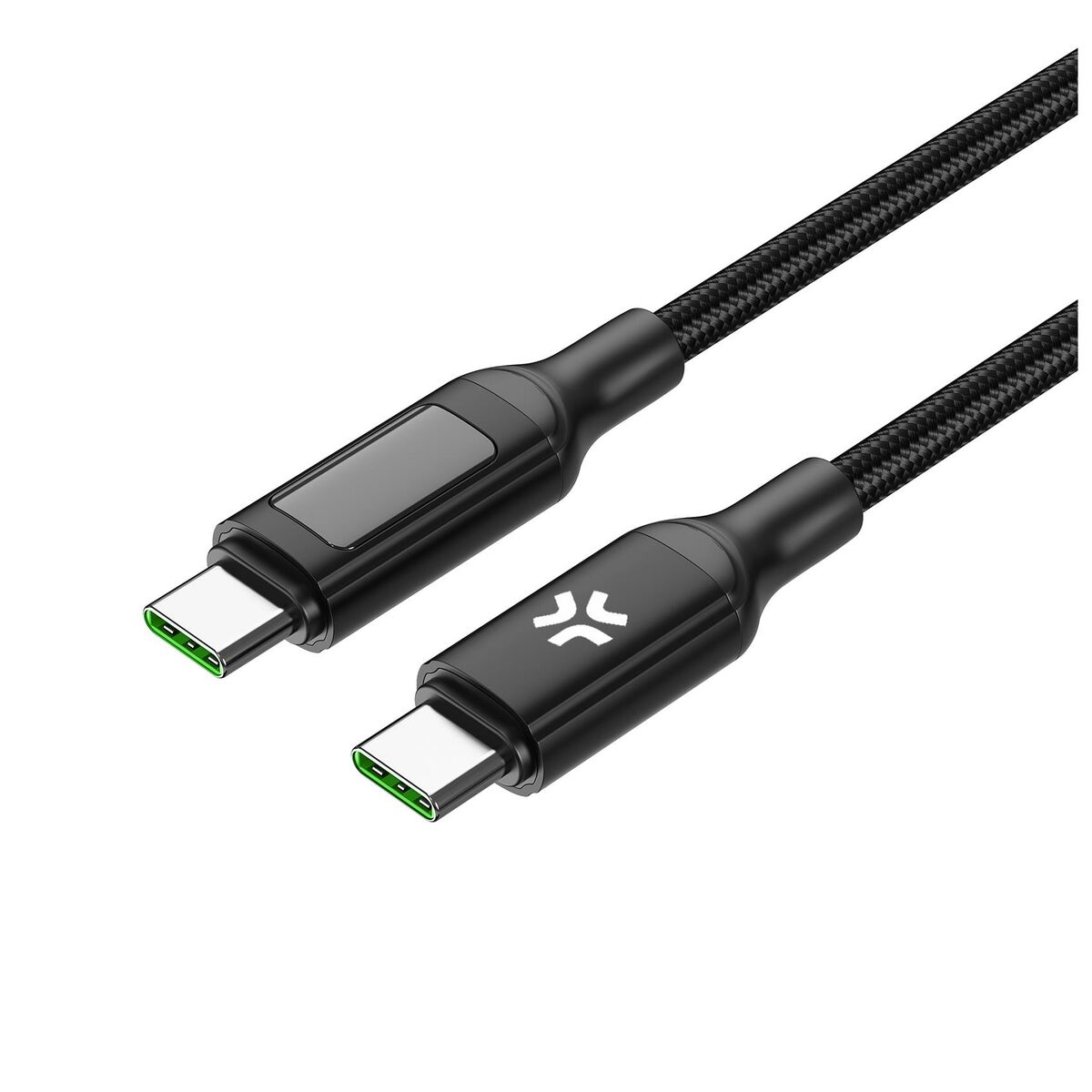 Cablu USB-C Celly USBCUSBC100WLED Negru-2