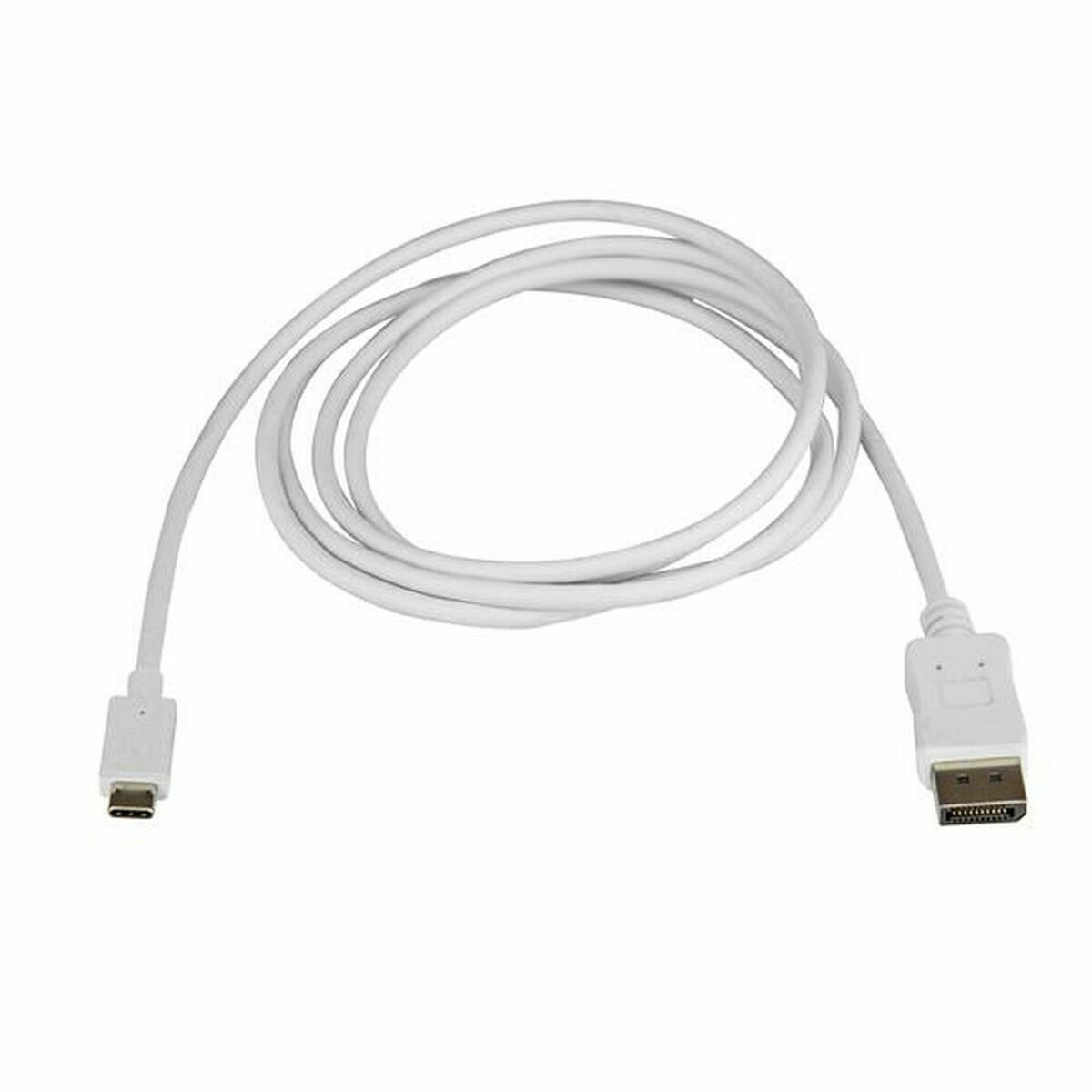 Adaptador USB C - DisplayPort Startech CDP2DPMM6W 1,8 m Branco-2