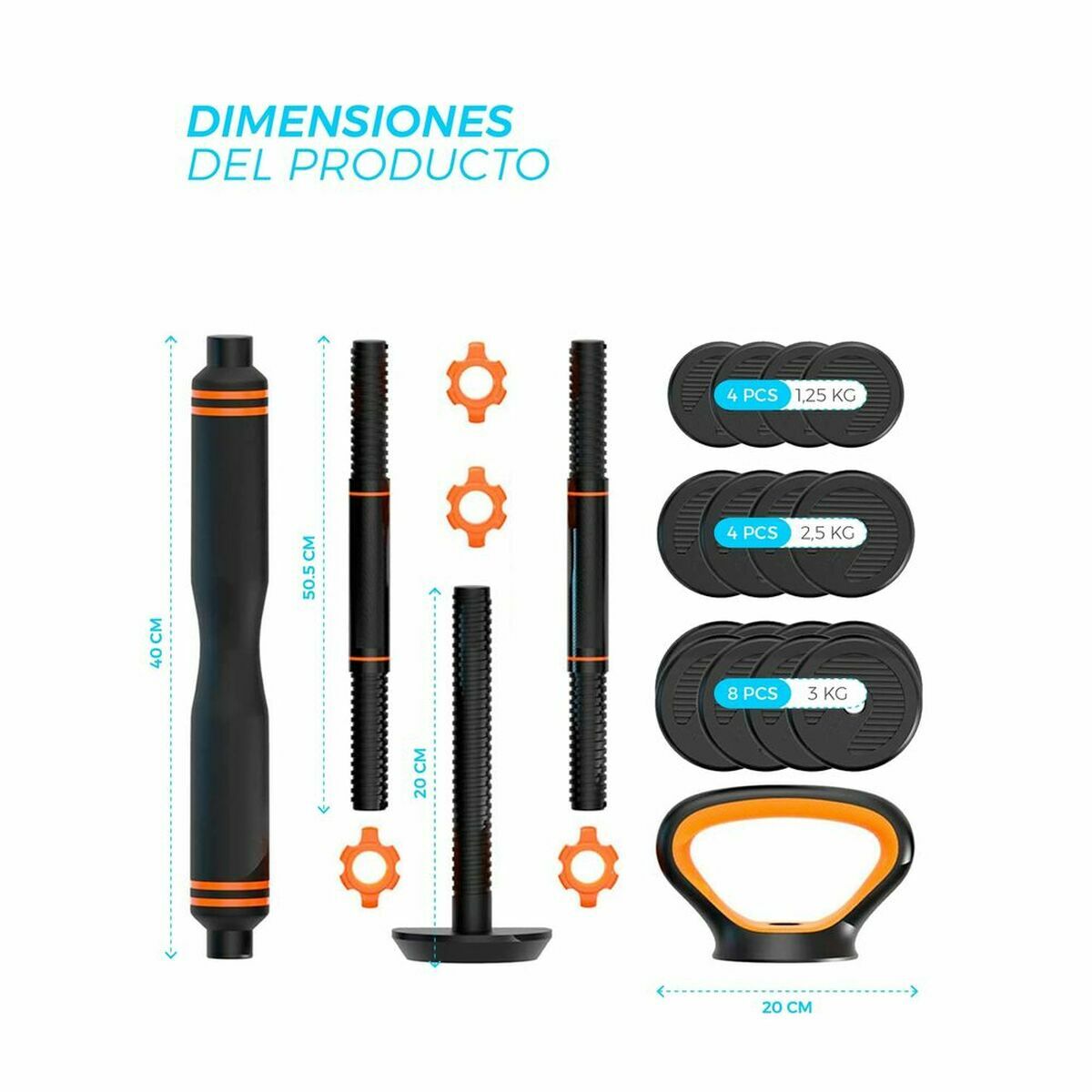 Комплект гирь и гантелей Xiaomi ORMANC40 40 kg-3