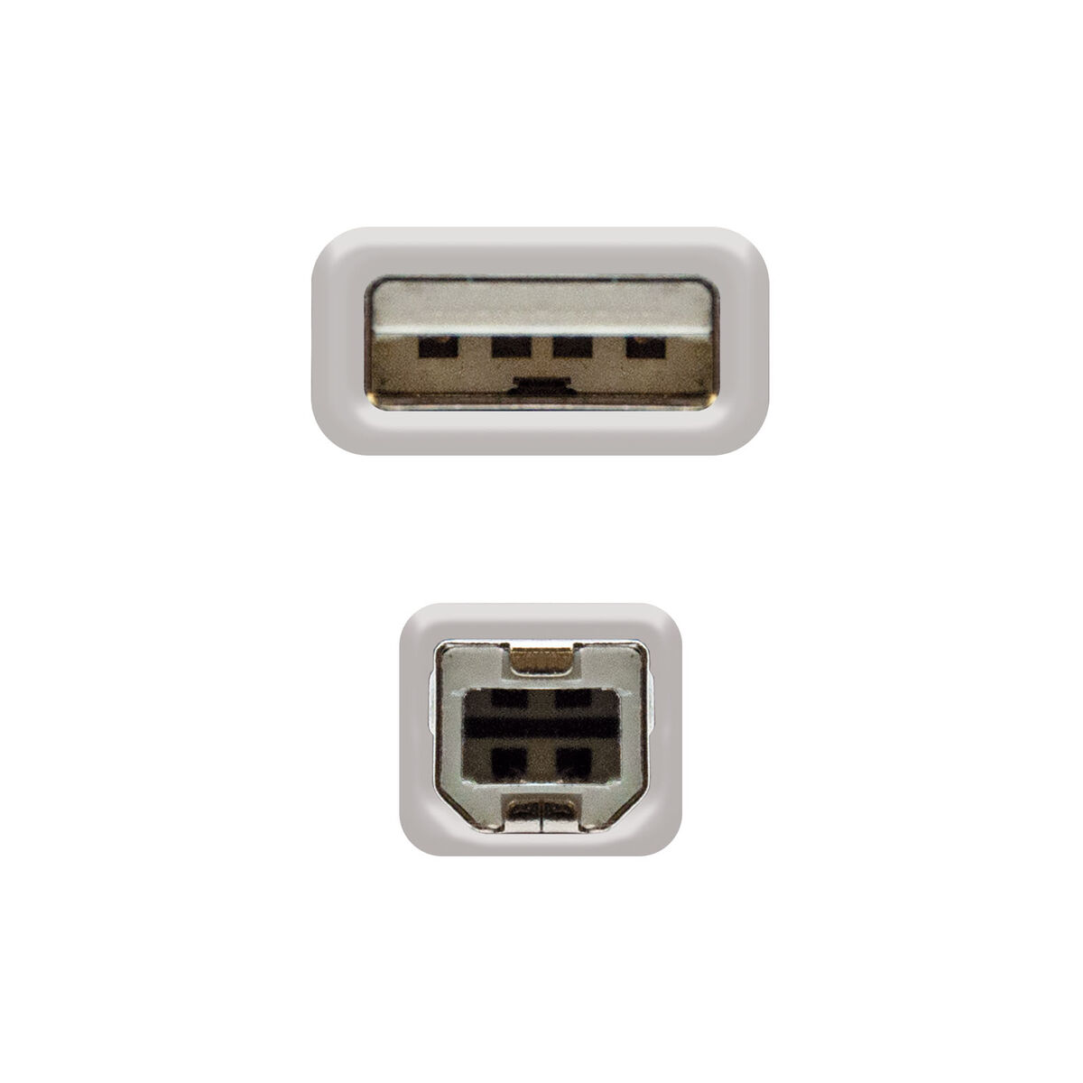 Cabo Micro USB NANOCABLE CABLE USB 2. 0 IMPRESORA, TIPO A/M-B/M, BEIGE, 1. 0 M Bege 1 m-2