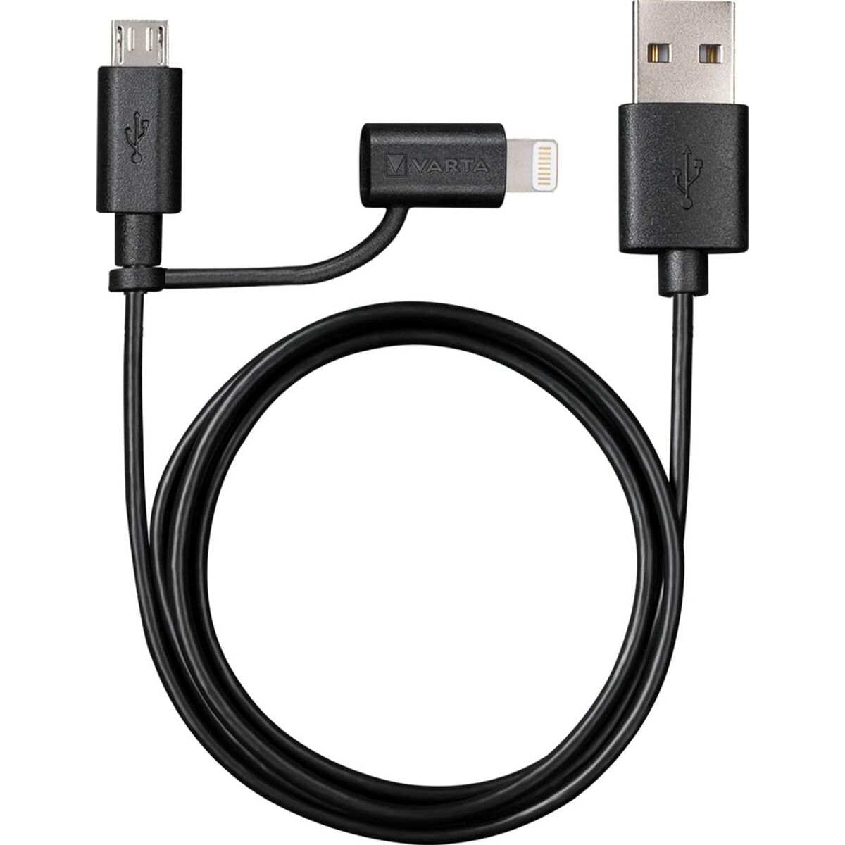 Cabo versátil USB-MicroUSB/Lightning Varta 57943101401 1 m-2