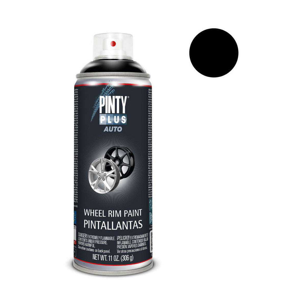 Аэрозольная краска Pintyplus Auto L104 шина 400 ml Чёрный-2