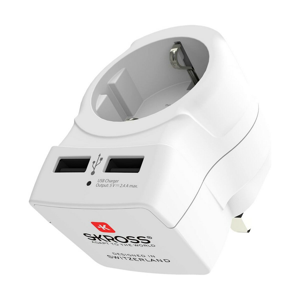 Электрический адаптер Skross 1500280 USB x 2 Европейская Великобритания-4