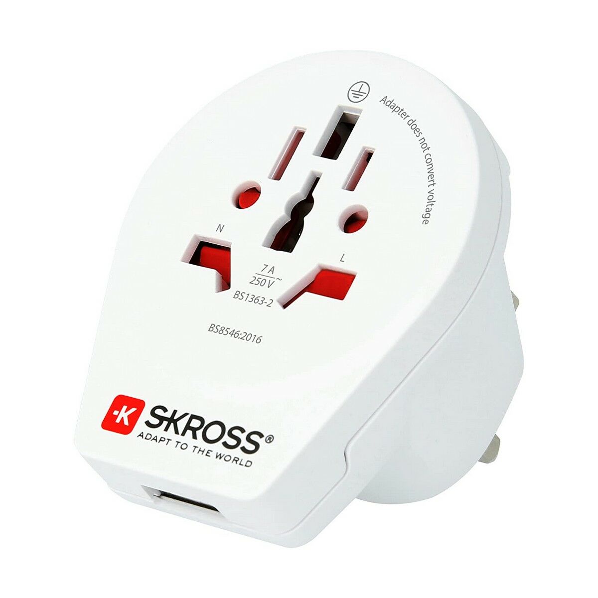Электрический адаптер Skross 1500267 Великобритания Международный 1 x USB-2