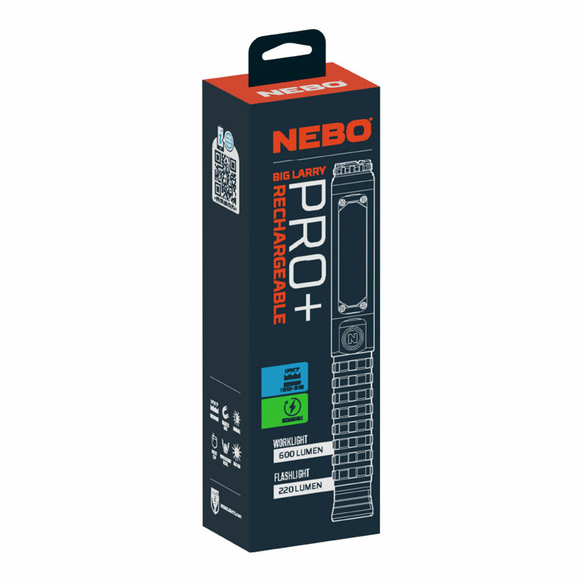 Перезаряжаемый светодиодный фонарик Nebo Big Larry Pro+ 600 lm-3