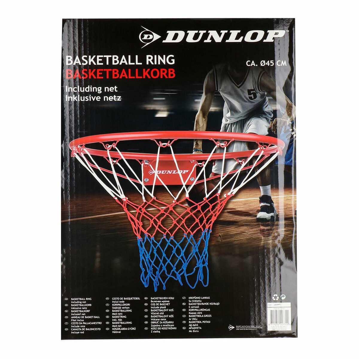 Баскетбольное кольцо Dunlop Синий Белый Красный Ø 45 cm-3