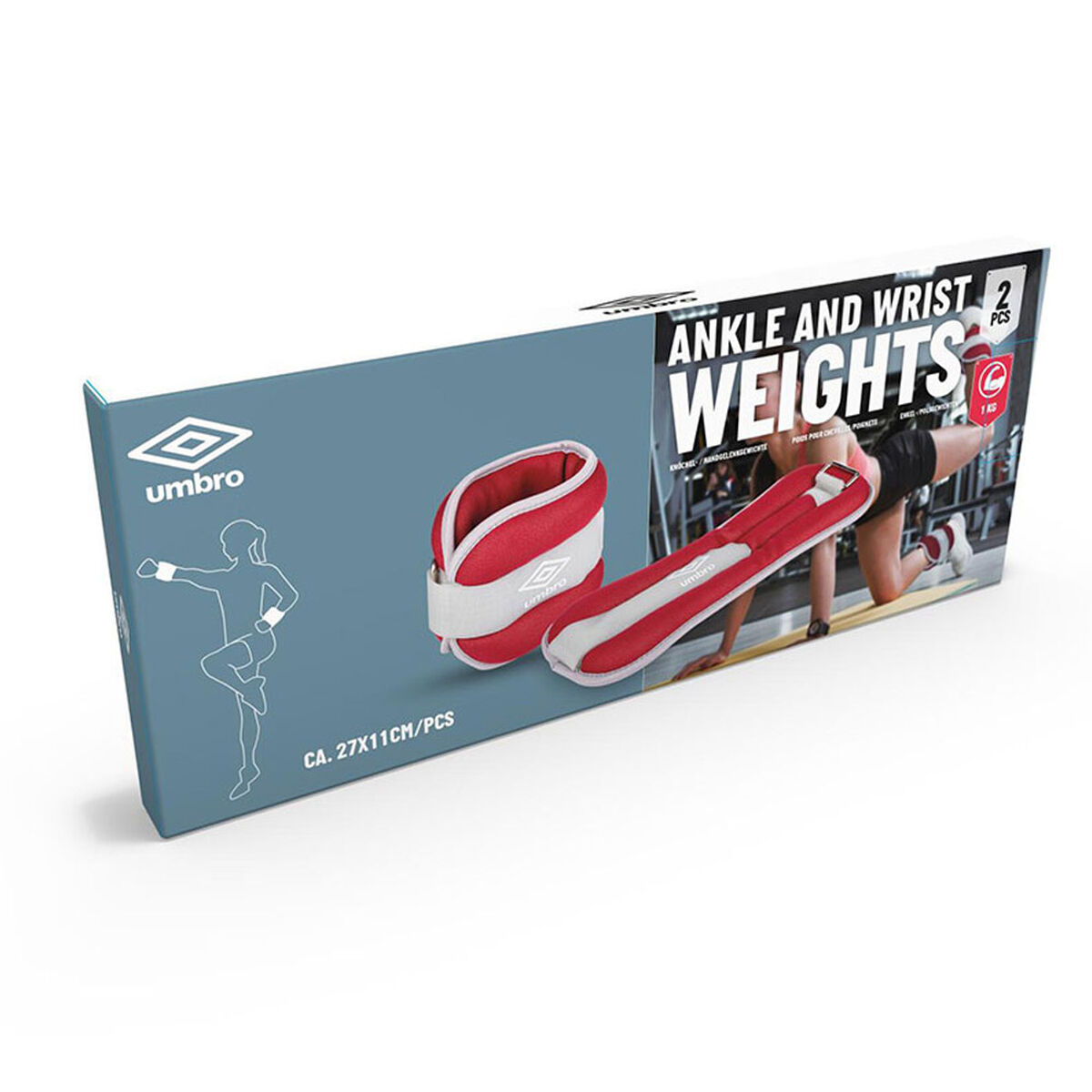 Утяжелители для лодыжек Umbro 1 kg Красный 2 штук-3