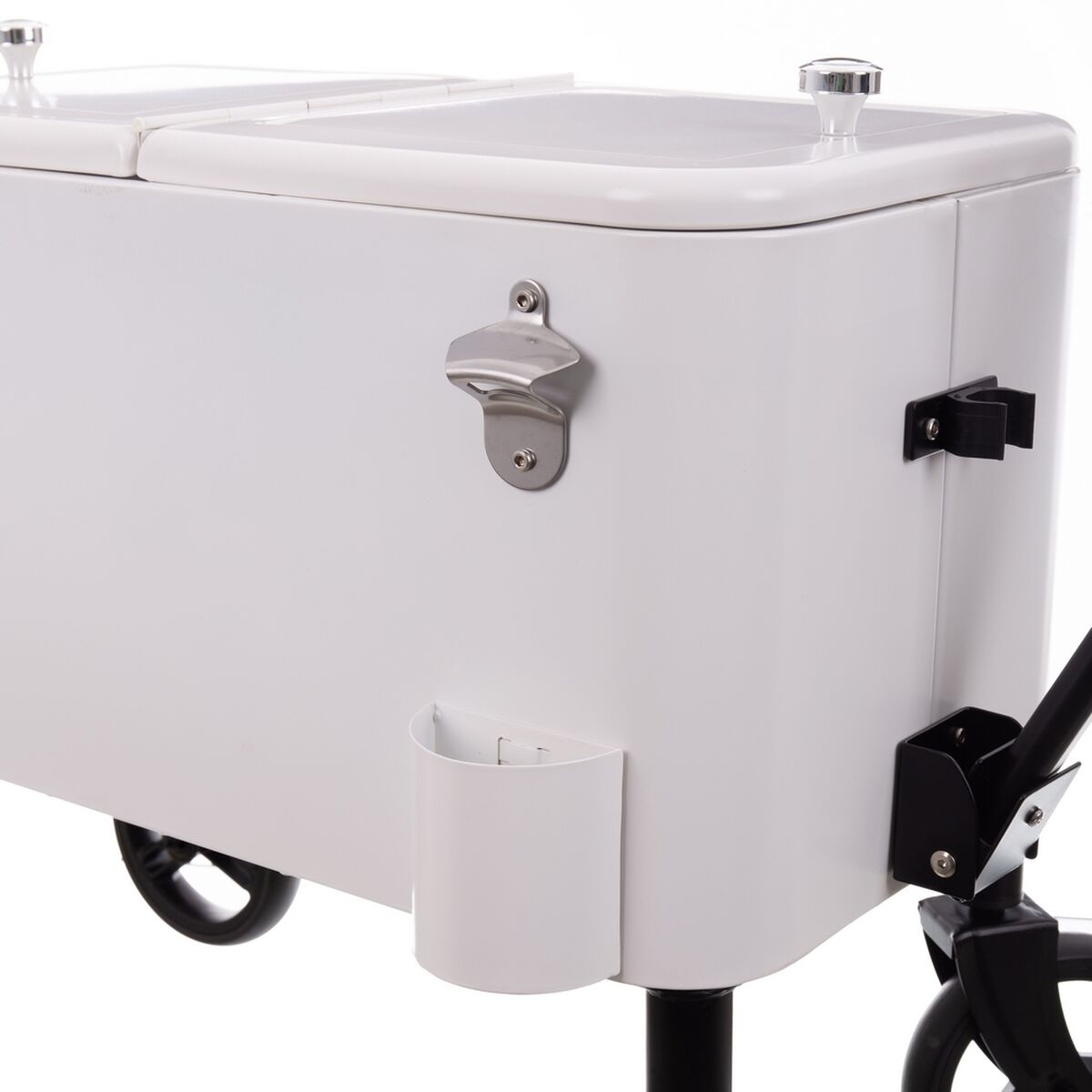 Portable Refrigerator Fresh White Metal Steel Polypropylene 66 x 35 x 60 cm-4