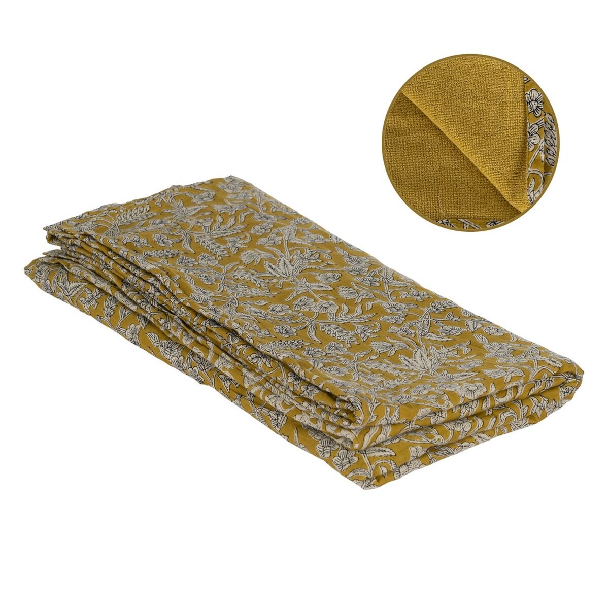 Pareo Towel Beige Mustard Cotton 90 x 180 cm-7