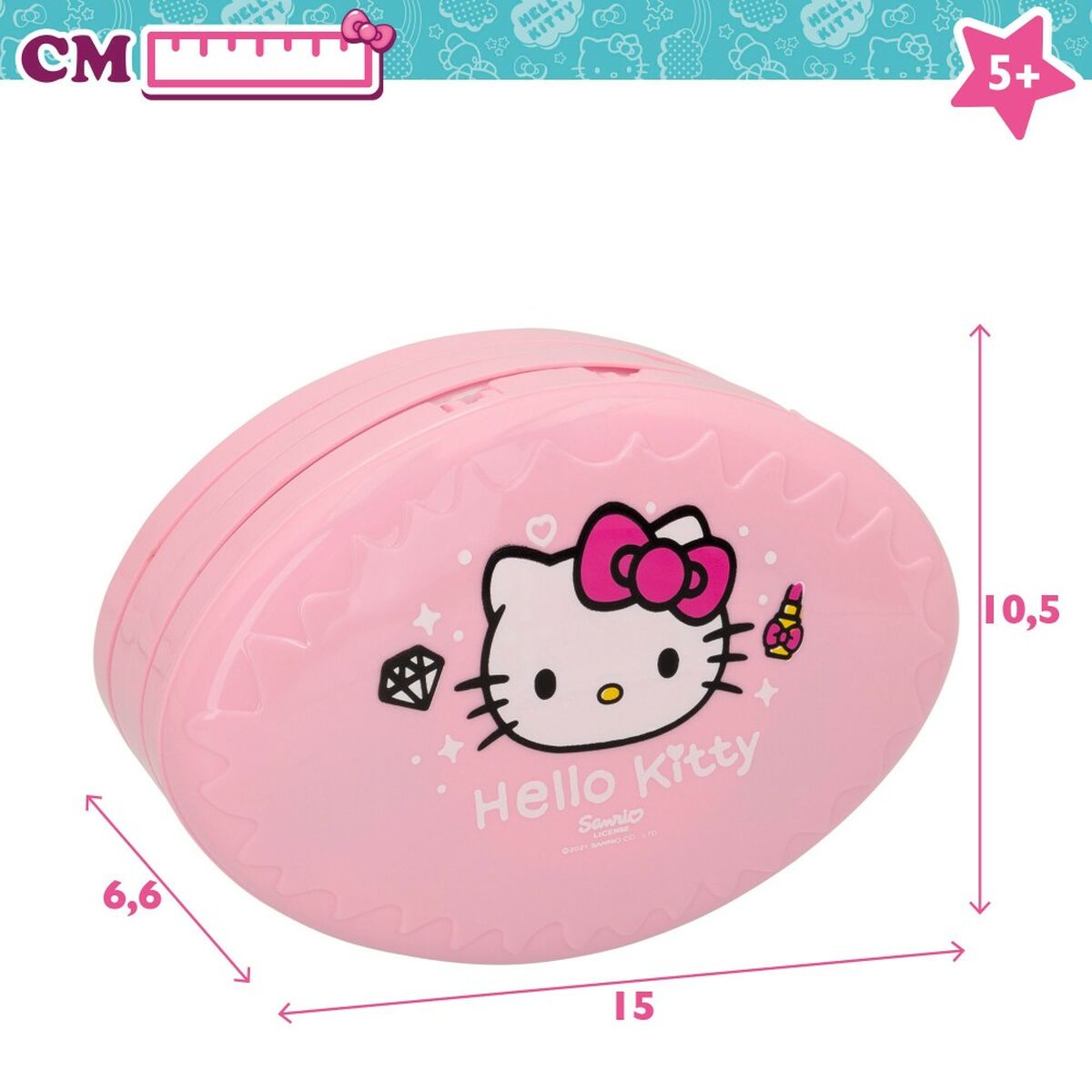 Hello Kitty Kids Makeup Set 15.5 x 7 x 10.5 cm 6 pieces-3