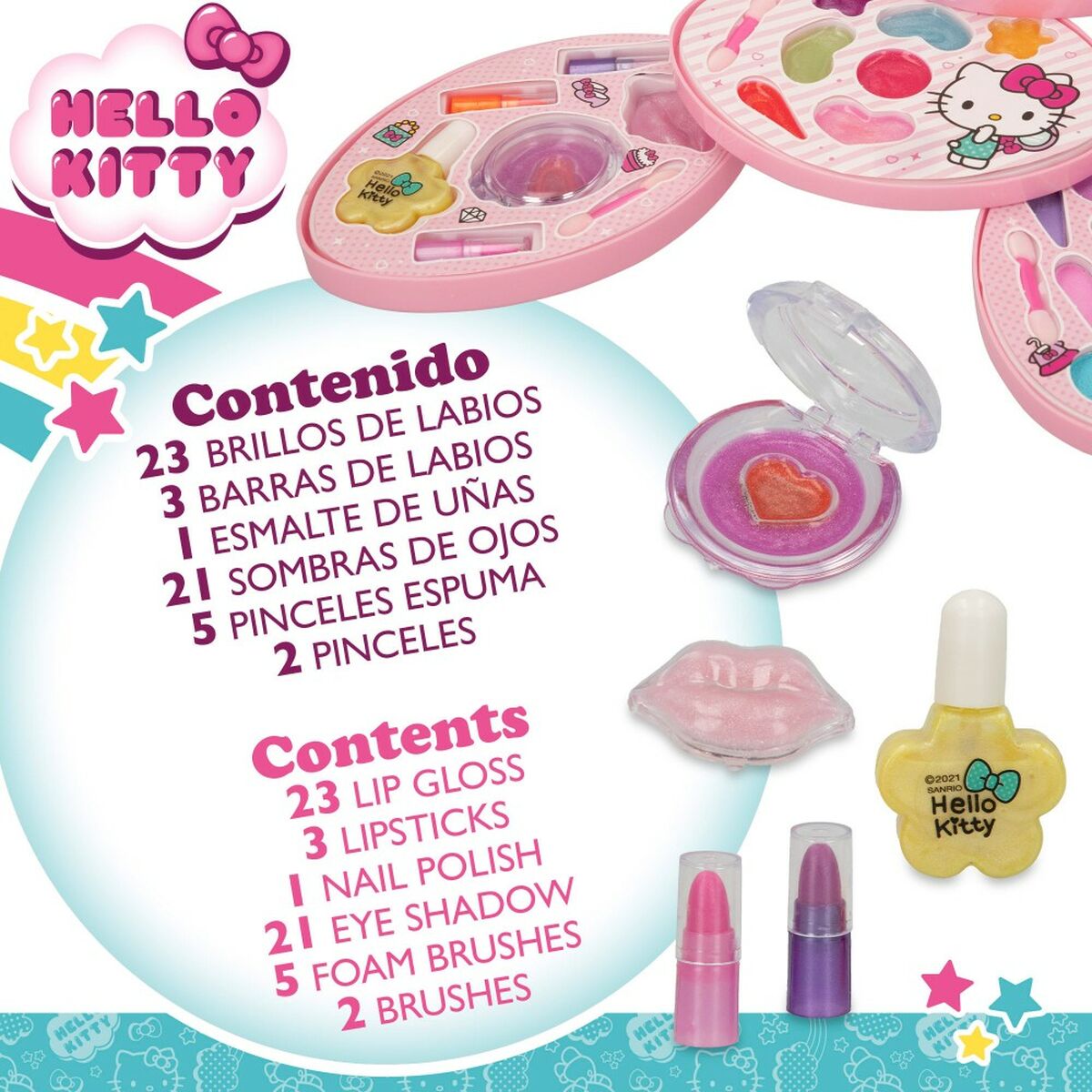 Hello Kitty Kids Makeup Set 15.5 x 7 x 10.5 cm 6 pieces-5
