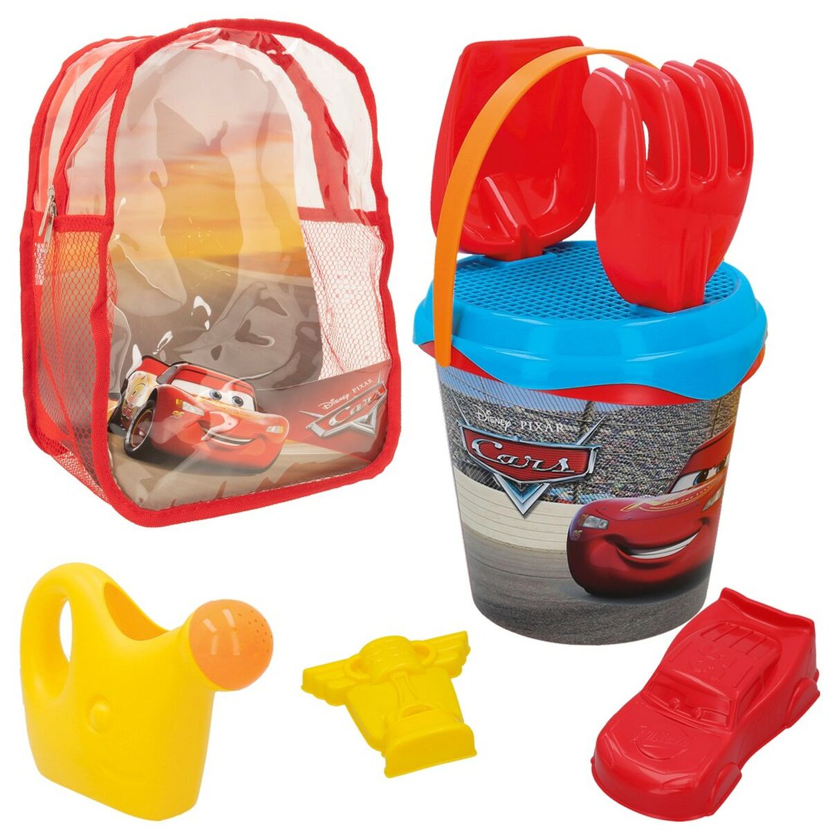 Набор пляжных игрушек Cars полипропилен (12 штук)-2