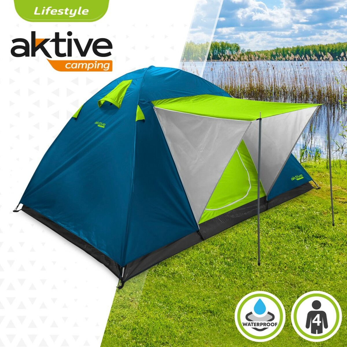 Загородный магазин Aktive Тент 240 x 130 x 210 cm (2 штук)-2
