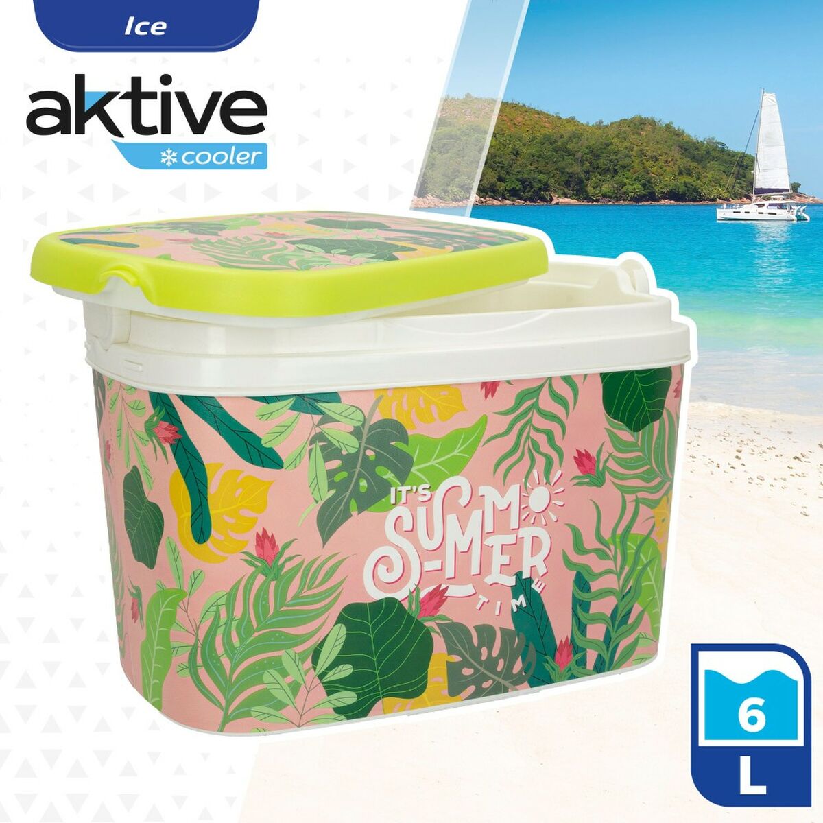 Набор для настольного тенниса Aktive Summer tropical Пластик 6 L 29 x 20 x 19,5 cm (8 штук)-3