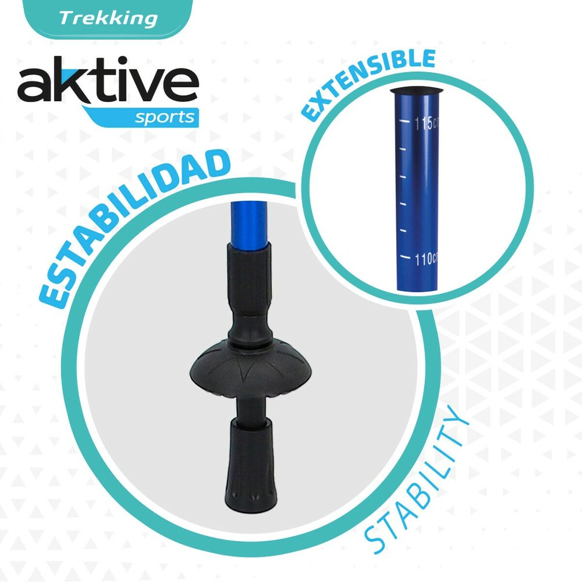 Палка для треккинга Aktive Алюминий 135 cm (10 штук)-5