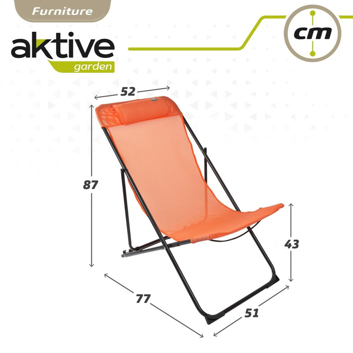 Складной гамак Aktive Оранжевый 52 x 87 x 77 cm (4 штук)-6