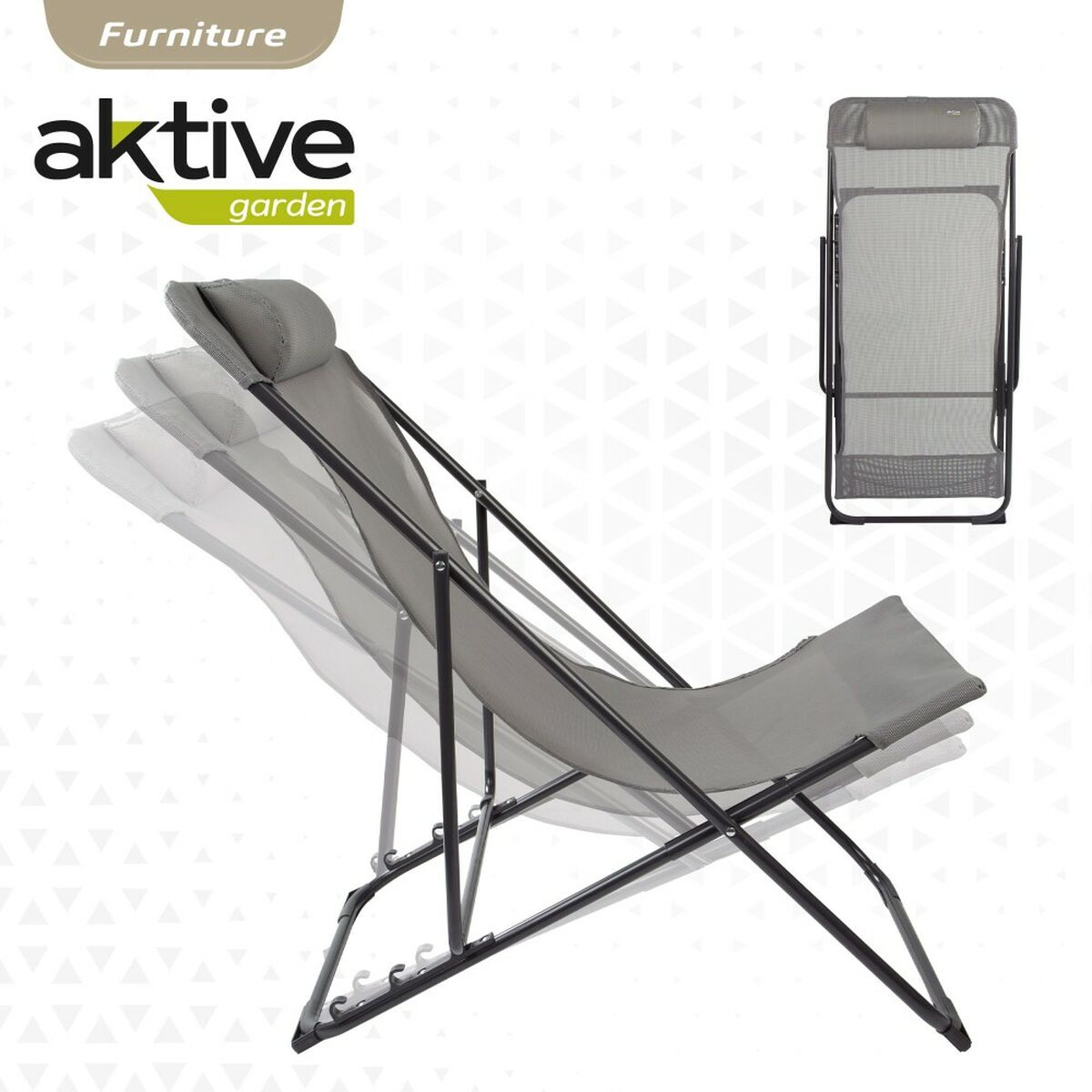 Складной гамак Aktive Серый 52 x 87 x 77 cm (4 штук)-4