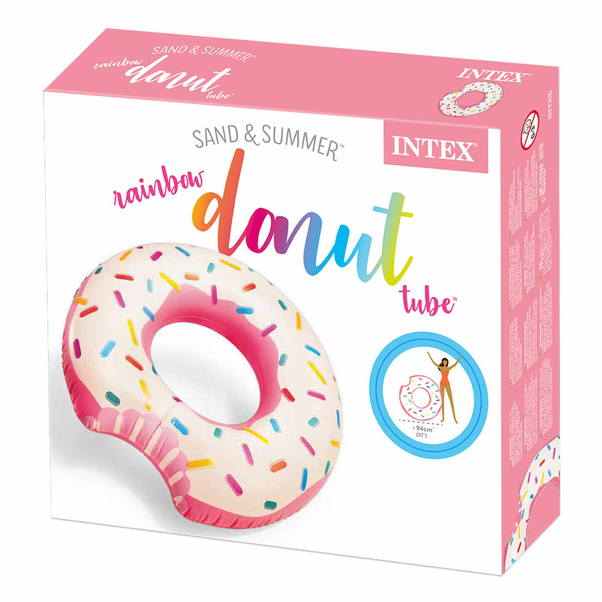 Надувное колесо Intex Donut Розовый 107 x 99 x 23 cm (12 штук)-5