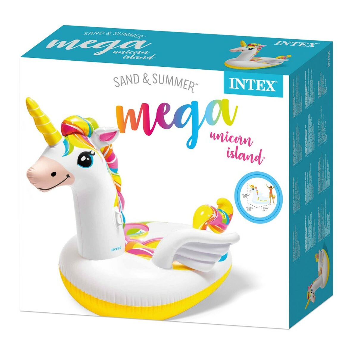 Надувной остров Intex Единорог 163 x 251 x 145 cm (2 штук)-4