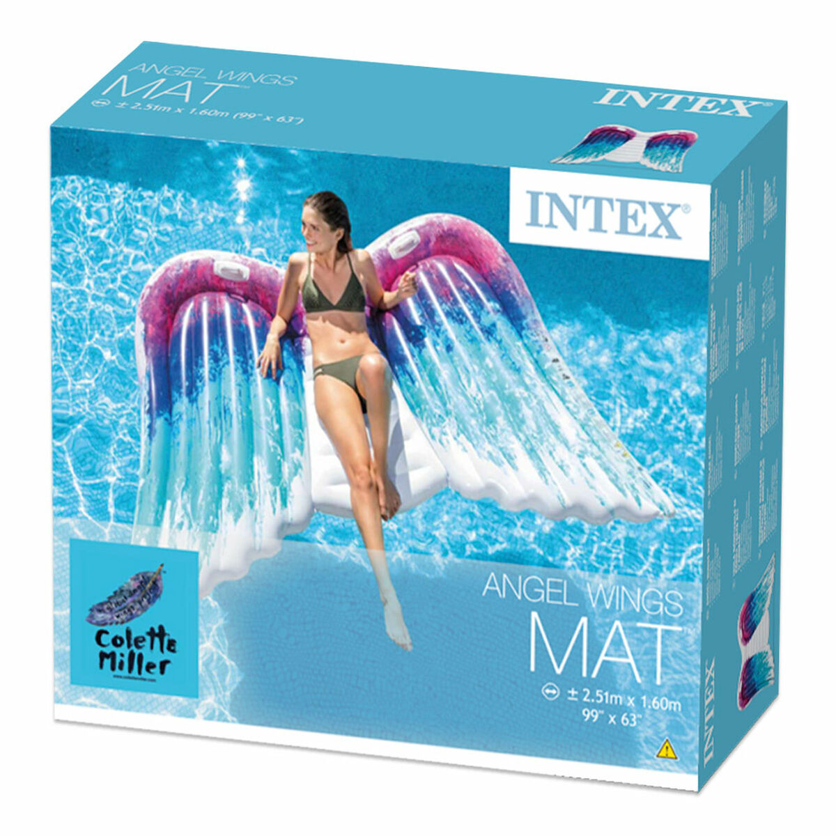 Надувной матрас Intex Colette Miller С ручками Крылья ангела 251 x 160 cm (4 штук)-6