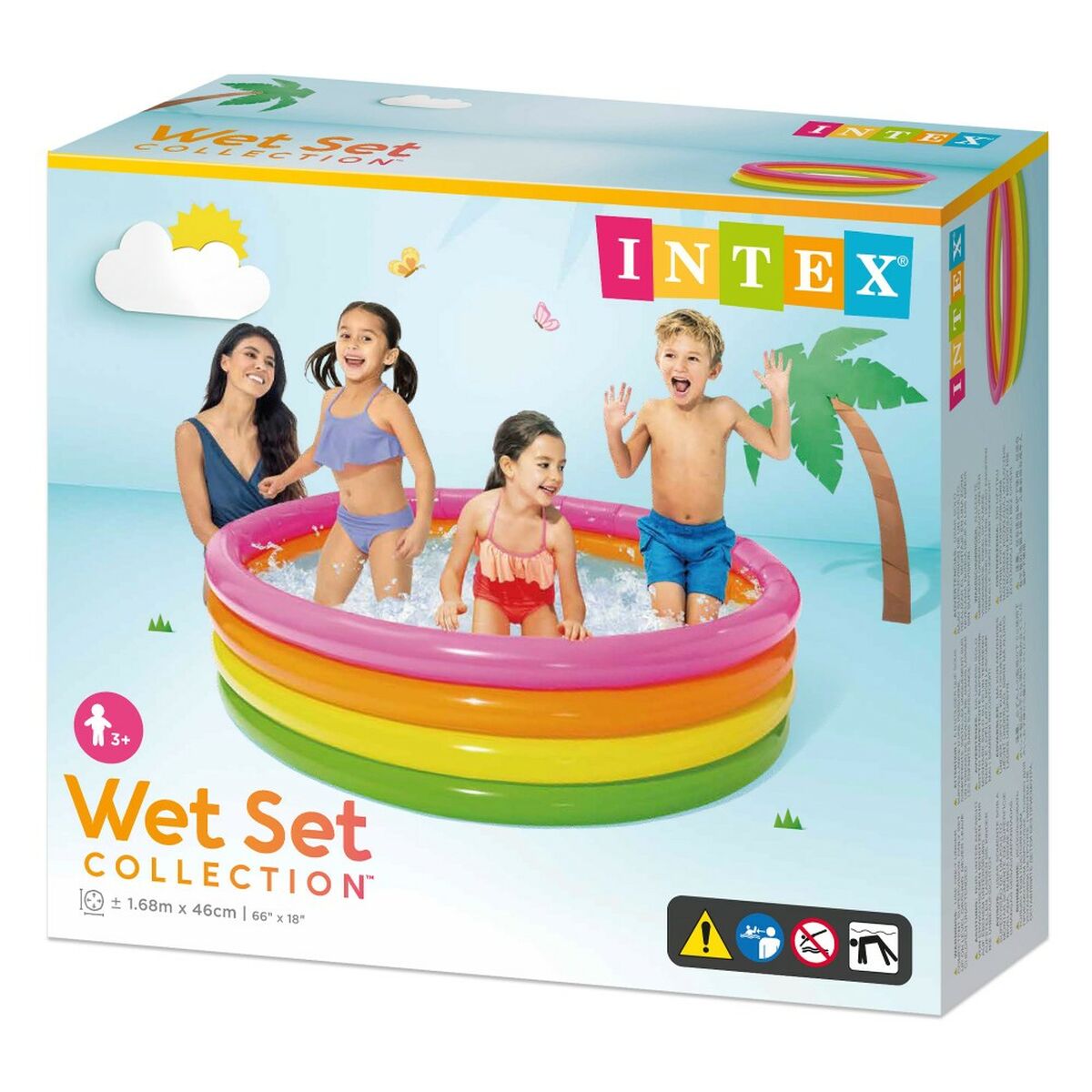 Детские надувное кресло Intex Sunset Обруч 780 L 168 x 46 x 168 cm (6 штук)-4