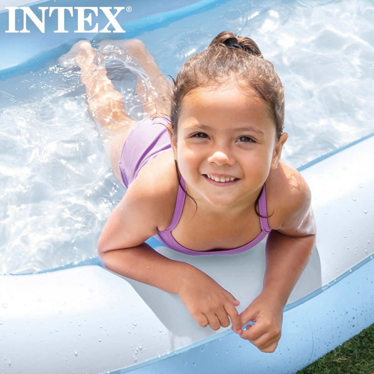 Детские надувное кресло Intex Прямоугольный Синий Белый 90 L 166 x 25 x 100 cm (6 штук)-4