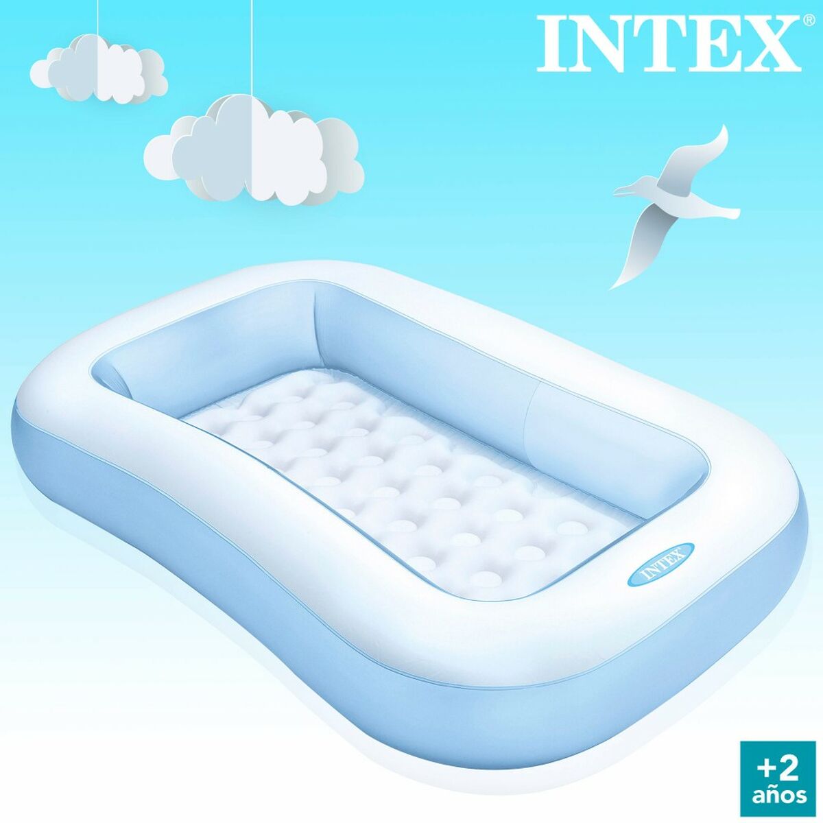 Детские надувное кресло Intex Прямоугольный Синий Белый 90 L 166 x 25 x 100 cm (6 штук)-5
