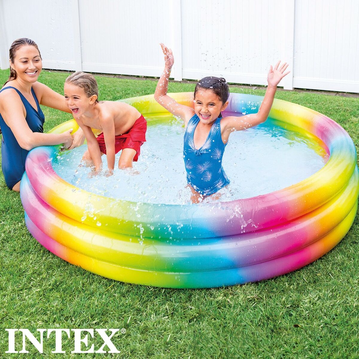 Детские надувное кресло Intex Разноцветный Обруч 581 L 168 x 38 x 168 cm (6 штук)-3