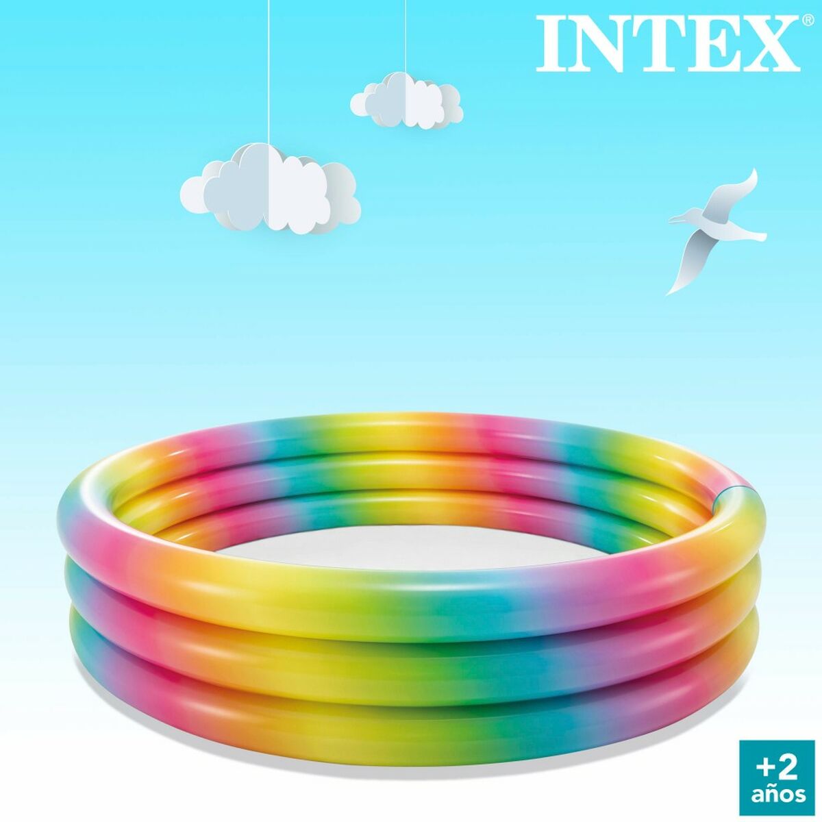 Детские надувное кресло Intex Разноцветный Обруч 581 L 168 x 38 x 168 cm (6 штук)-5